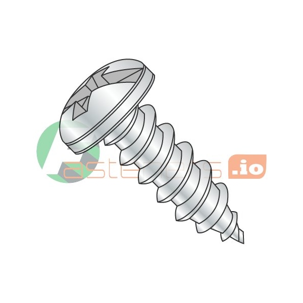 Newport Fasteners Self-Drilling Screw, #8 x 1 in, Zinc Plated Steel Pan Head Combination Phillips/Slotted Drive 730059 - main